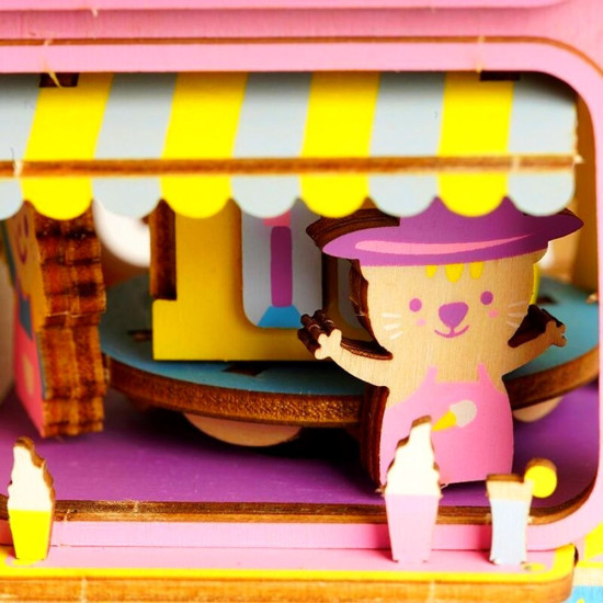 3D Wooden Puzzle - Positiivinen Jäätelökauppa