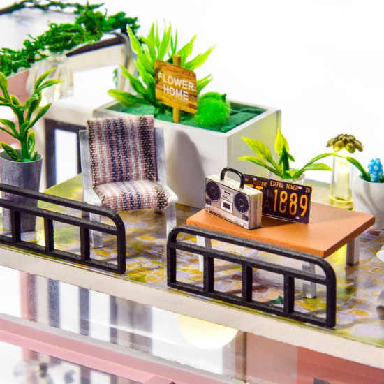 Little Story folding wooden LED model - Music Shop