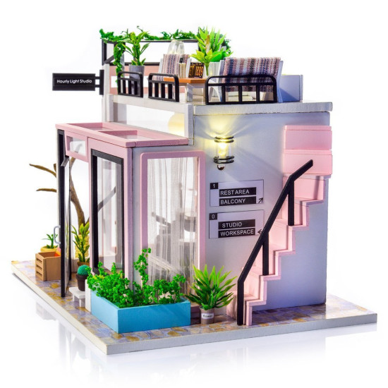 Little Story folding wooden LED model - Music Shop