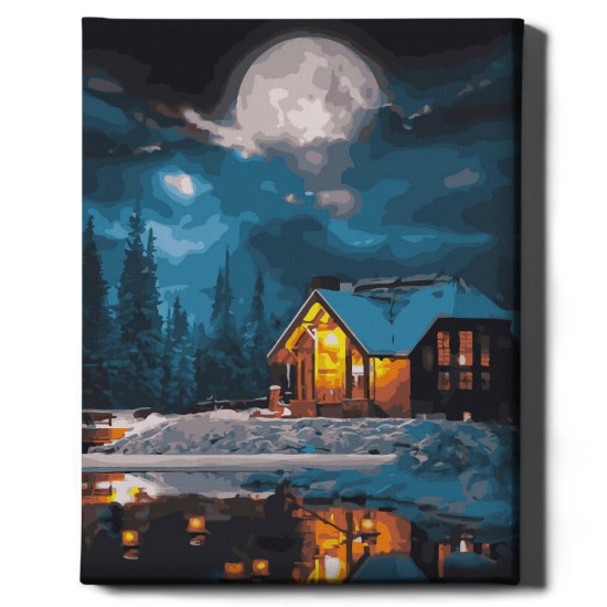 Картина по номерам 40x50 cm, Лесная ночь, Oh-art, ANG615