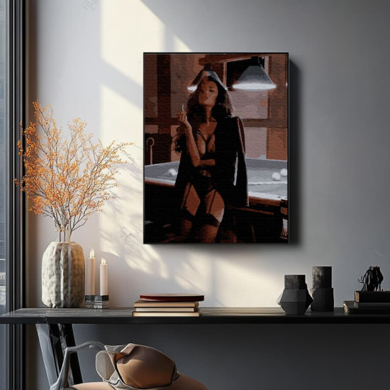 Painting by numbers 40x50 cm, Woman and Billiards, Oh-art, ANG711