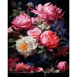 Painting by numbers 40x50 cm, Peonies and Roses, Oh-art, ANG790