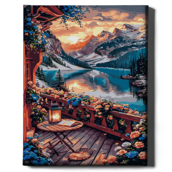 Glezna pēc numuriem 40x50 cm, Kalnu relaksācija, Oh-art, ANG899