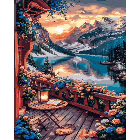 Glezna pēc numuriem 40x50 cm, Kalnu relaksācija, Oh-art, ANG899