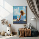 Painting by numbers 40x50 cm, Girl and Cat, Oh-art, ANG970