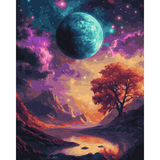 Glezna pēc numuriem 40x50 cm, Kosmiska ainava, Oh-art, ANG971