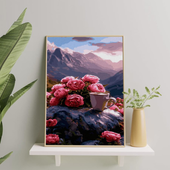 Glezna pēc numuriem 40x50 cm, Rīts ar rozi, Oh-art, ANG989
