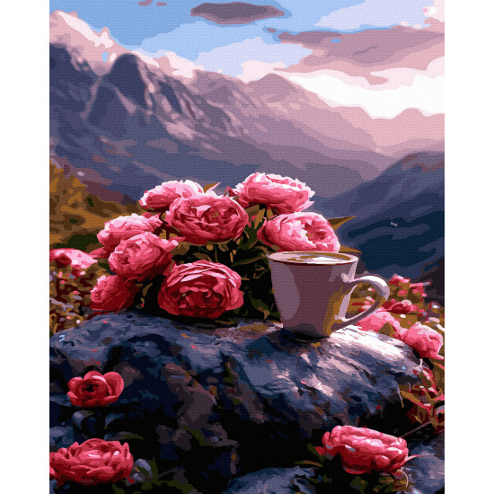 Glezna pēc numuriem 40x50 cm, Rīts ar rozi, Oh-art, ANG989