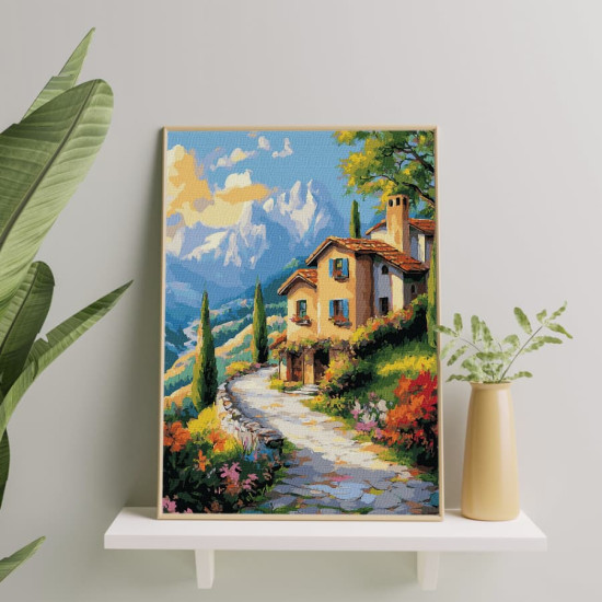 Glezna pēc numuriem 40x50 cm, Māja Toskānā, Oh-art, ANG992