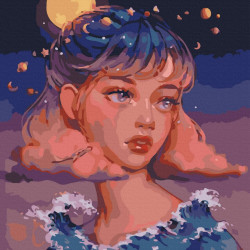 Glezna pēc numuriem 40x50 cm, Debesu Dāma, Oh-art, G656