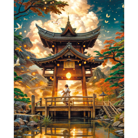 Painting by numbers 40x50 cm, Temple in the Mountains, varvikas, MG2505e, varvikas, MG2505e