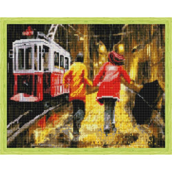 Dimanta mozaīka 40x50 cm, Pēdējais tramvajs, varvikas, QA201872