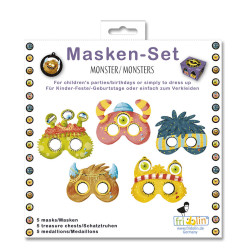 3D kartona konstruktors, MASKU KOMPLEKTS MONSTRI, Fridolin, 11086