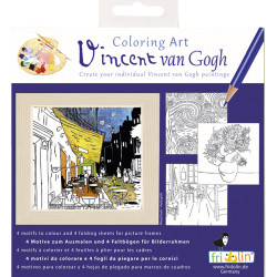 COLORĒŠANAS MĀKSLA, Van Gogs, 4 motīvi, 4 saliekamie rāmji, Fridolin, FR-11151