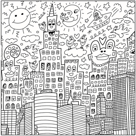 Dažymo menas, James Rizzi, 4 motyvai, 4 rėmeliai, Fridolinas, FR-11153