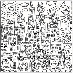 Coloring Art, James Rizzi, 4 motifs, 4 frames, Fridolin, FR-11153.
