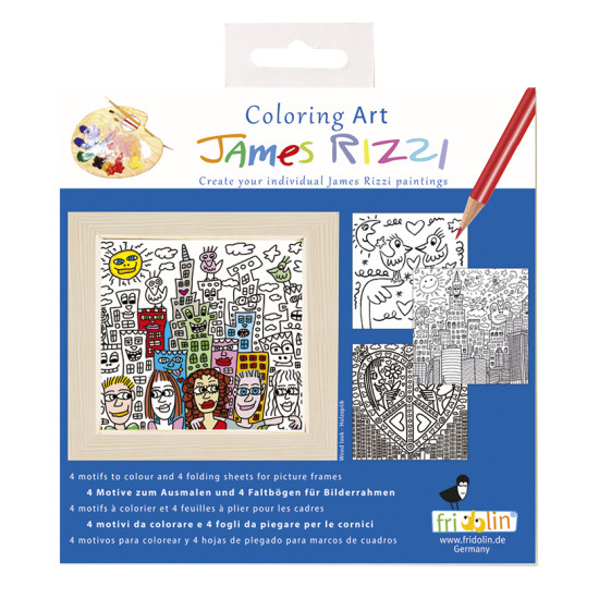 Dažymo menas, James Rizzi, 4 motyvai, 4 rėmeliai, Fridolinas, FR-11153
