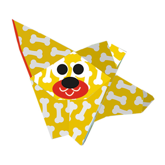 Lasten Origami, koira 20 arkkia 15x15 cm, Fridolin, FR-11372