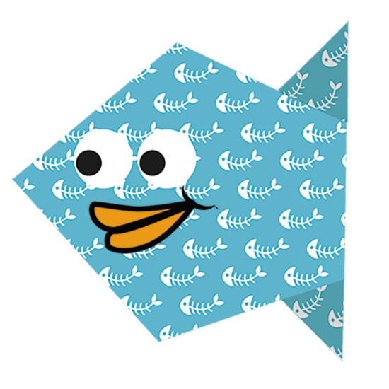 Kids Origami, Fish 20 sheets 15x15 cm, Fridolin, FR-11373
