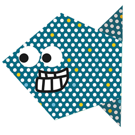 Kids Origami, Fish 20 sheets 15x15 cm, Fridolin, FR-11373