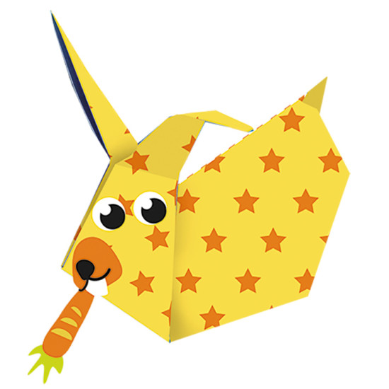 Kidsų origami, triušis 20 lapų 15x15 cm, Fridolin, FR-11375