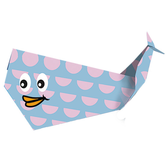 Kids Origami, Whale 20 sheets 15x15 cm, Fridolin, FR-11378