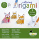 Coloring Origami, Foxes, 20 sheets 15 cm x 15 cm, Fridolin, FR-11382