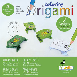 Spalvinimo origami, varlės, 20 lapų 15 cm x 15 cm, Fridolinas, FR-11383