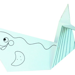 Origami väritys, valaat, 20 arkkia 15 cm x 15 cm, Fridolin, FR-11388