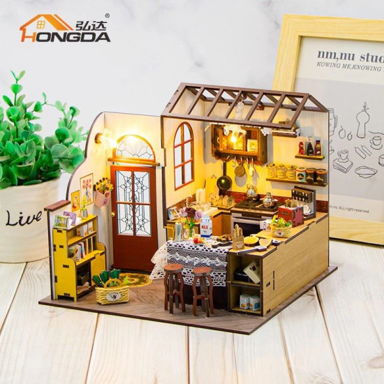 3D Miniature house kit, PETA'S KITCHEN, Hongda, M2423