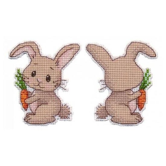 A set of embroidery with a cross Christmas toy. Bunny S1502
