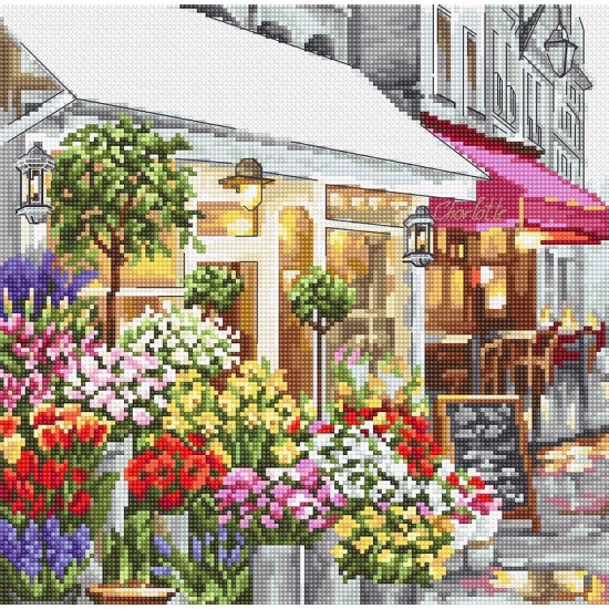 Cross stich kit, Flower Shop, Letistich, SLETI986