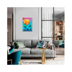 Dimanta mozaīka 40x50 cm, Dzeltenā roze, varvikas, LG227
