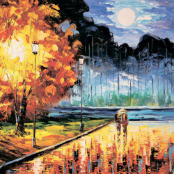 Dimanta mozaīka 40x50 cm, Rudens noskaņa, varvikas, LG254