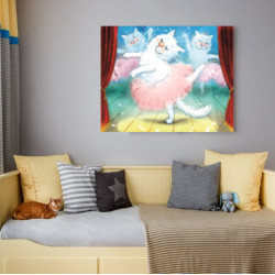 Dimanta mozaīka 40x50 cm, Kaķi - Baletdejotājas, varvikas, LG272e/ru