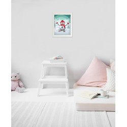 Glezna pēc numuriem 20x30 cm cm, Slēpojošs sniegavīrs, varvikas, MC1049e/ru