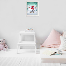 Glezna pēc numuriem 20x30 cm cm, Slēpojošs sniegavīrs, varvikas, MC1049e/ru