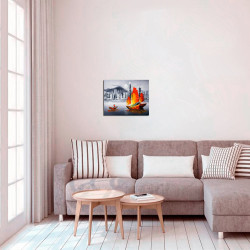 Glezna pēc numuriem 40x50 cm, Nakts Honkongā, varvikas, MG2164