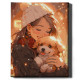 Painting by numbers 40x50 cm, Girl and puppy, Oh-art, ANG998