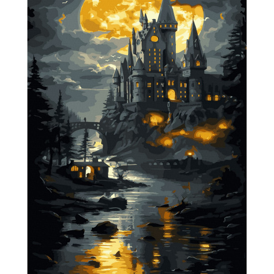Glezna pēc numuriem 40x50 cm, Gotiskais pils, Oh-art, JX1250