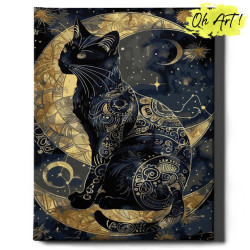 Painting by numbers 40x50 cm, Moon Cat, Oh-art, JXBKG002