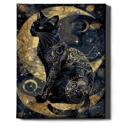 Painting by numbers 40x50 cm, Moon Cat, Oh-art, JXBKG002