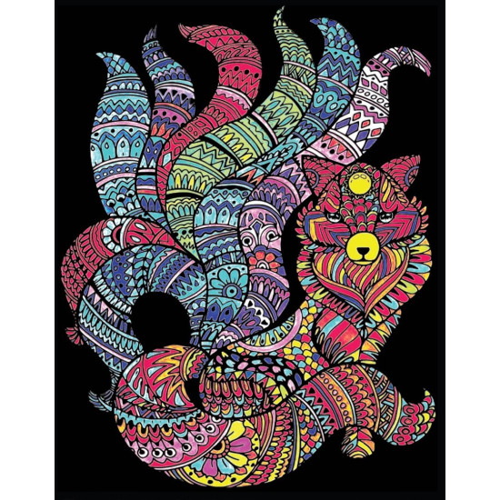 Colorvelvet, Mažas paveiksliukas A4 su flomasteriais, Kurama, SMALL 66F