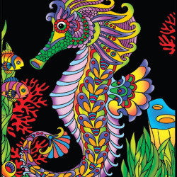Colorvelvet, Maza bilde A4 ar flomasteriem, Jūras zirgs, SMALL 70F
