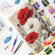 Diamond painting 20x30 cm, Blooming Poppies, varvikas, LC063e