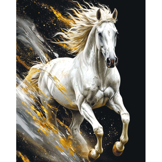 Glezna pēc numuriem 40x50 cm, Baltais Ķēve, varvikas, MG2527e
