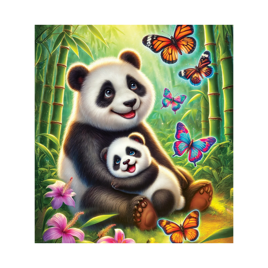 Koka puzle, Panda tauriņa ceļojums (20 gab), woodencity, CH 99057-SV