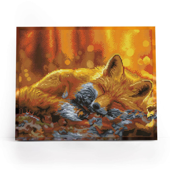 Алмазная живопись 40x50 cm, Мечтающий Лисенок, varvikas, LG395e