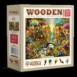 Koka puzle, Mushroom Wonderland, woodencity, NB0819-XL