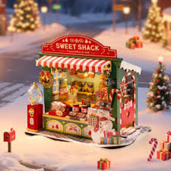 3D Miniatūra māja, Ziemassvētku konfekšu stends, Rolife, DS043
